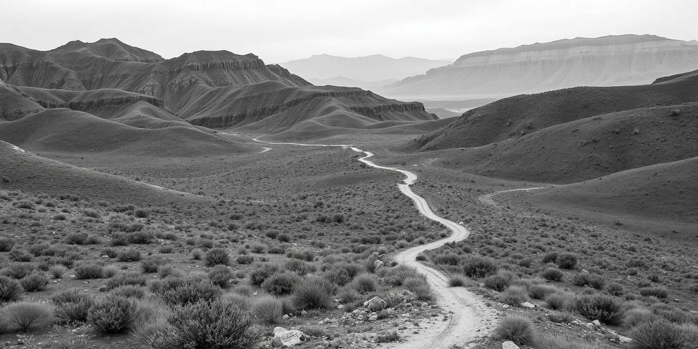 Open protected landscape crossed by a single narrow path
